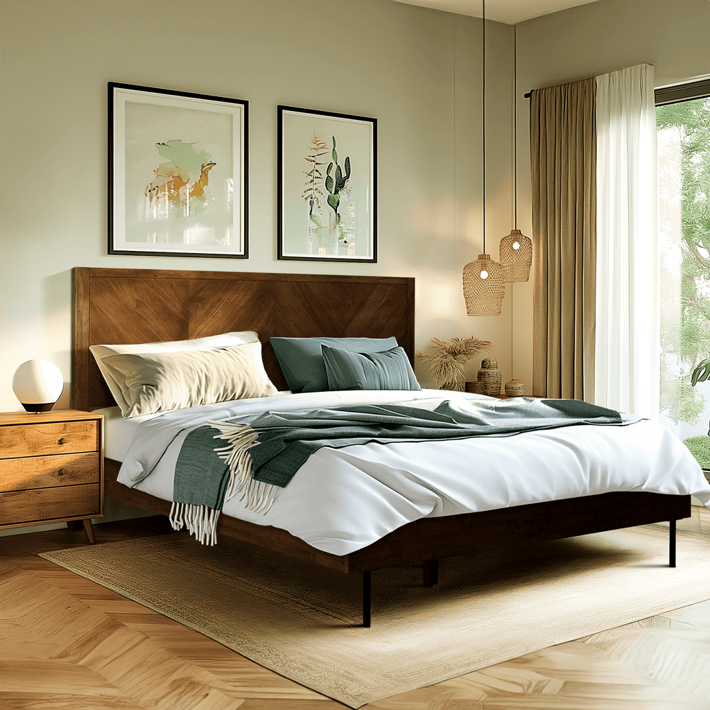 Alander Solid Wood Bed Frame - HearthHub