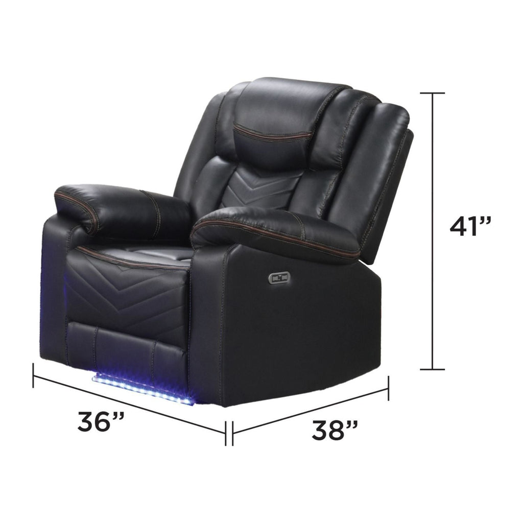 Challenger - LED Power Recliner Chair - HearthHub