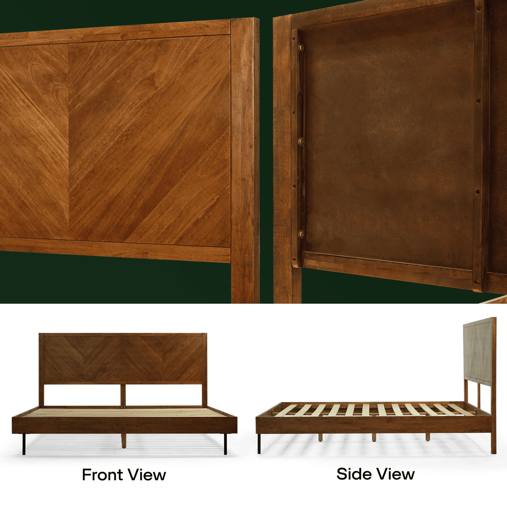 Alander Solid Wood Bed Frame - HearthHub