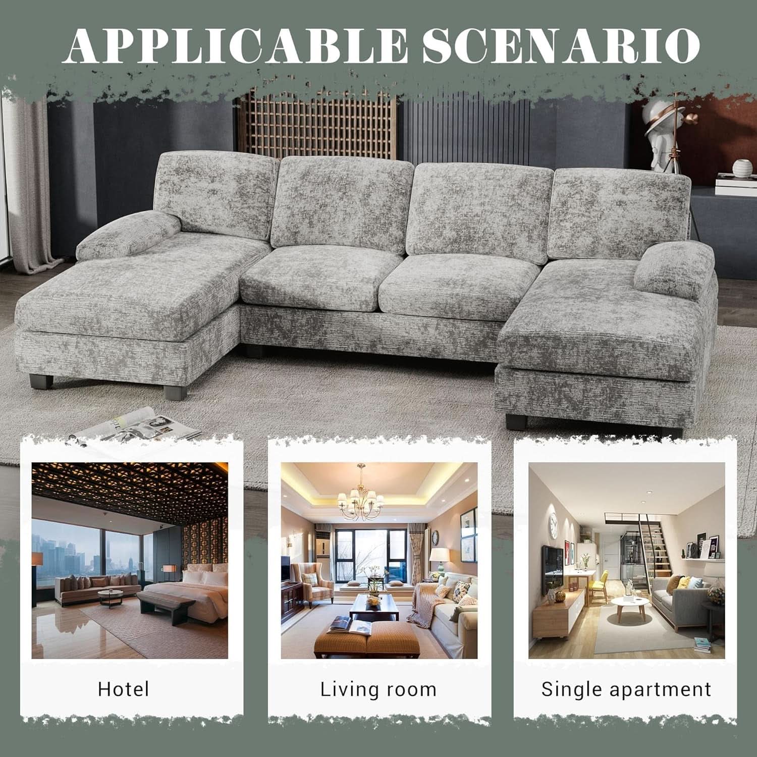 2 Piece Fabric Sectional Sofa With Reversible Chaise - HearthHub
