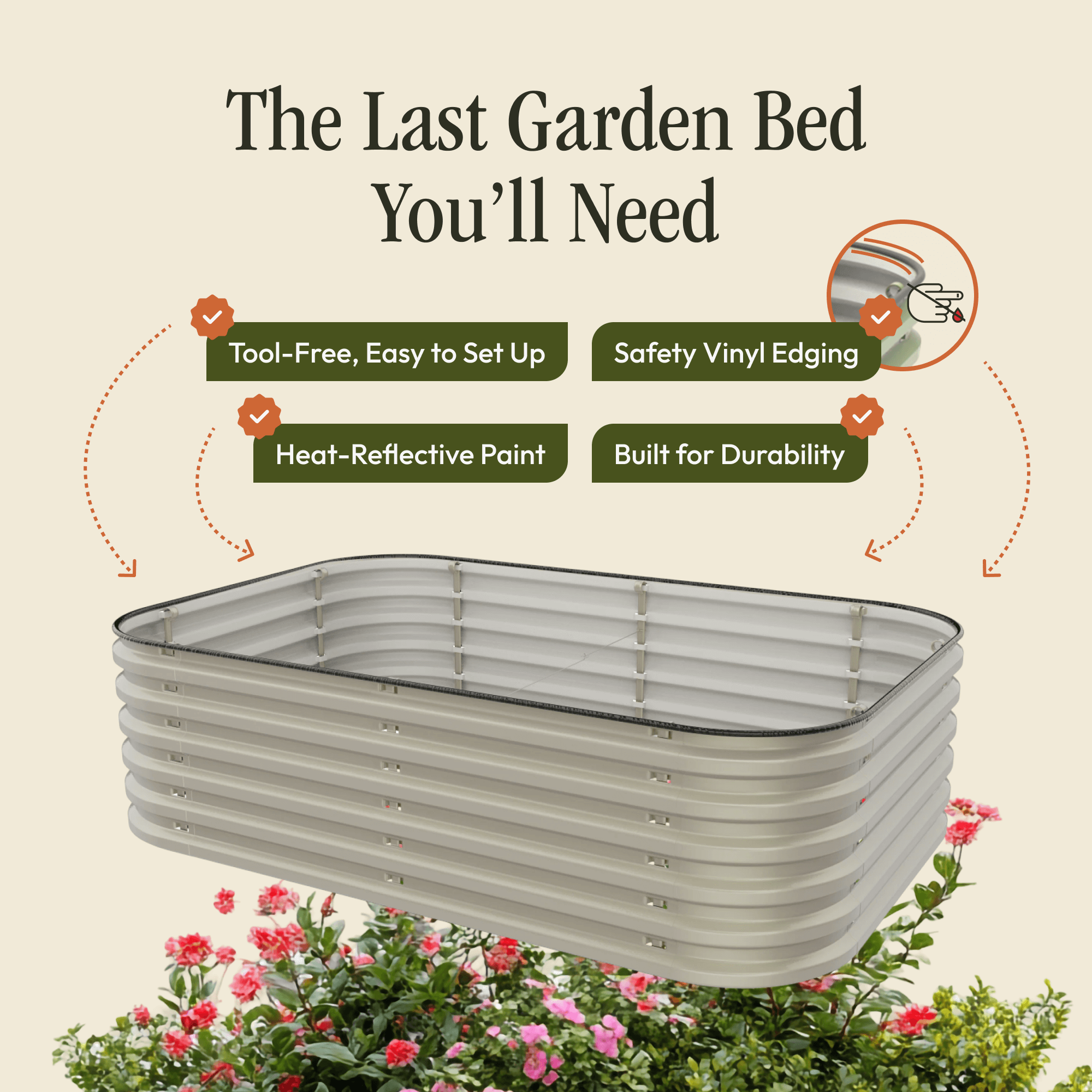 Gro - Rite "No Tools Needed" Premium Metal Raised Garden Bed Kit - HearthHub