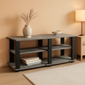 Nelly Entertainment Center TV Stand 43 Inch Wide Grey Black - HearthHub