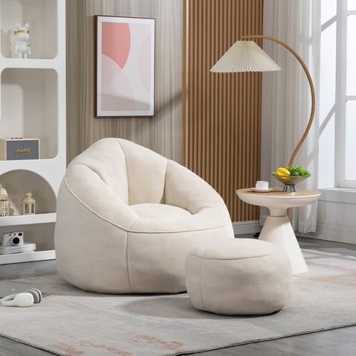 LuneluX_Home – CloudSoft Bean Bag Chair with Footrest - HearthHub