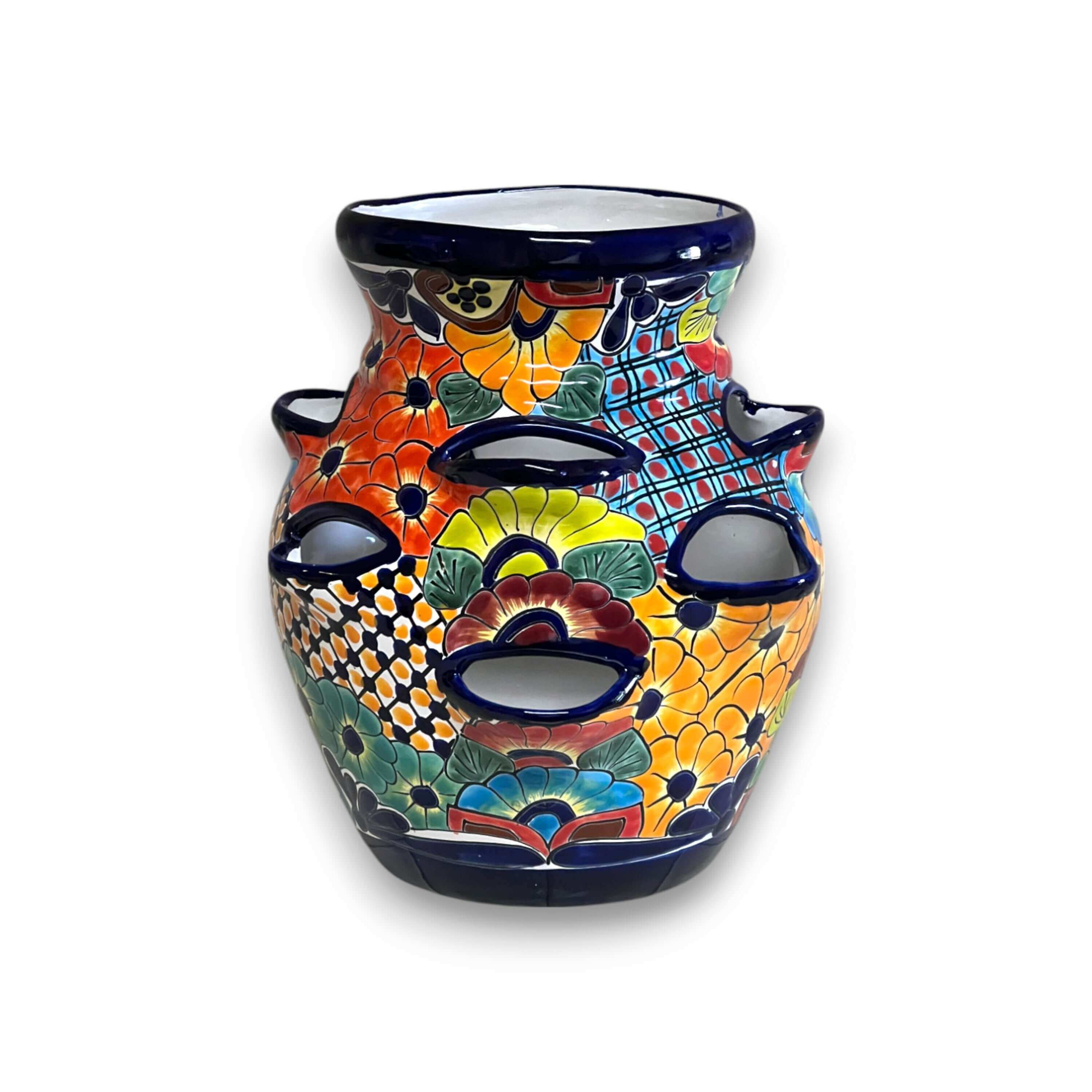 Hand-Painted Talavera Strawberry Planter - HearthHub