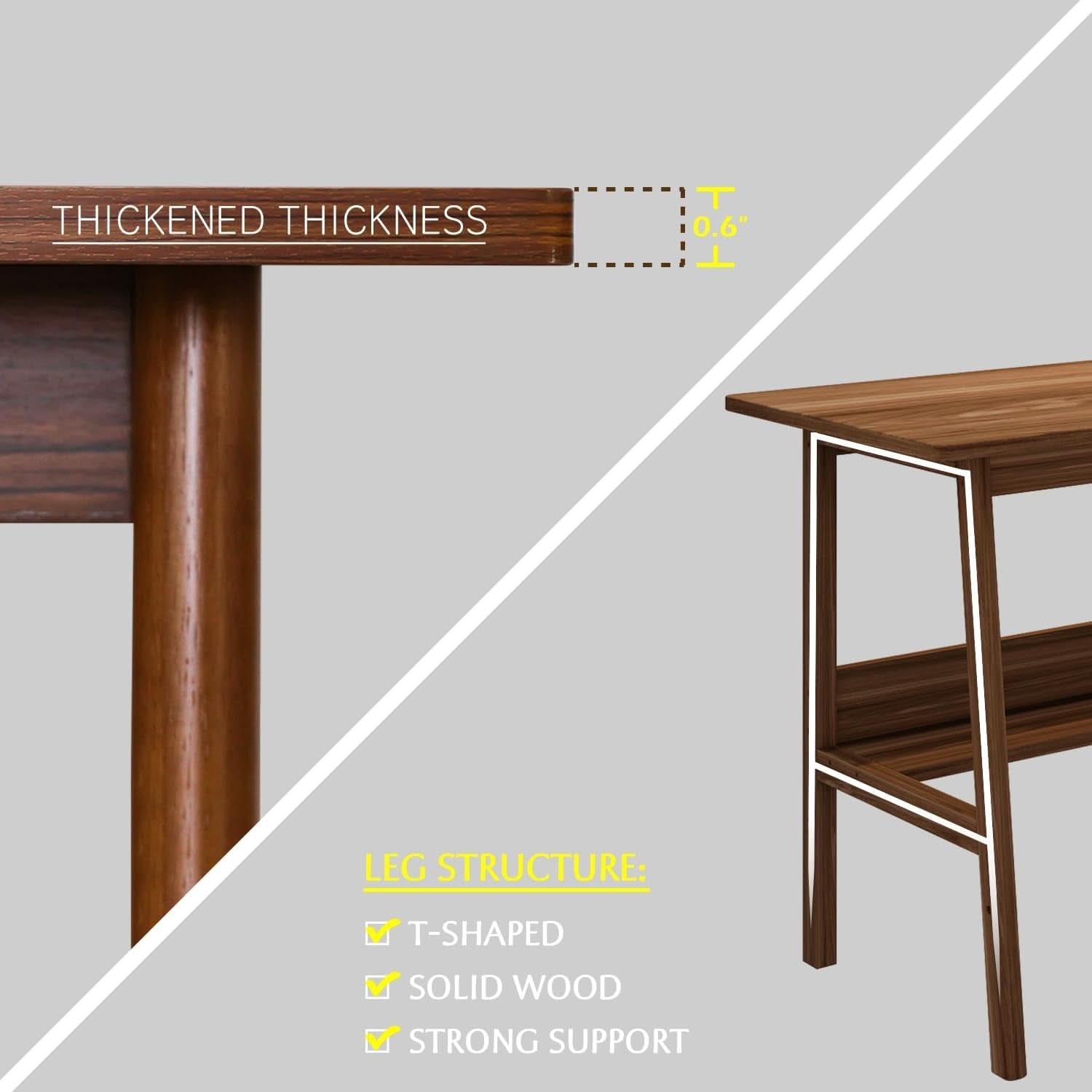 Two Person Desk Walnut 79 Inch Extended Workstation Shelves - HearthHub