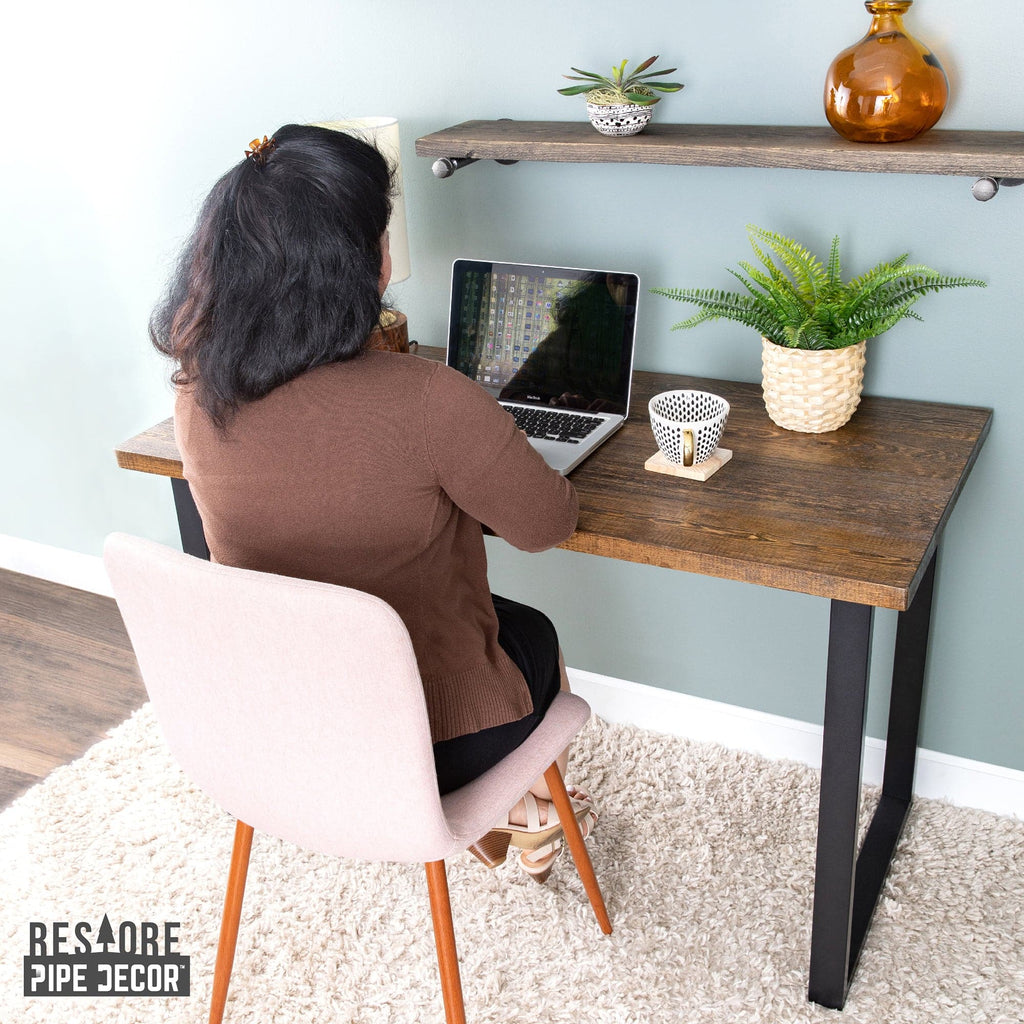 Skyline Trail Brown Solid Wood Desk with 28 in. Landscape Legs - HearthHub