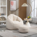 LuneluX_Home – CloudSoft Bean Bag Chair with Footrest - HearthHub