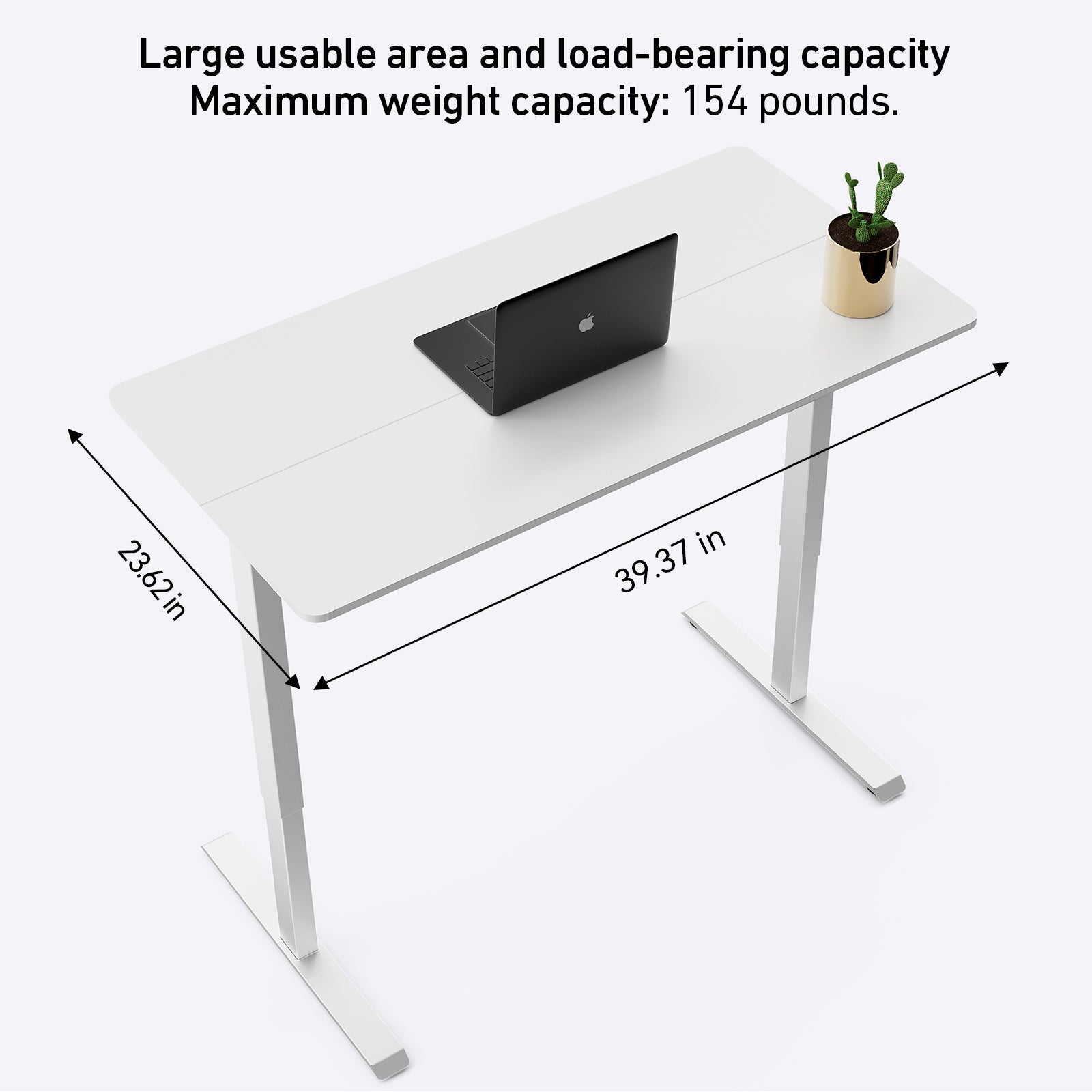 DeerRun®Electric Standing Desk, 39 x 23 Inches Height Adjustable - HearthHub