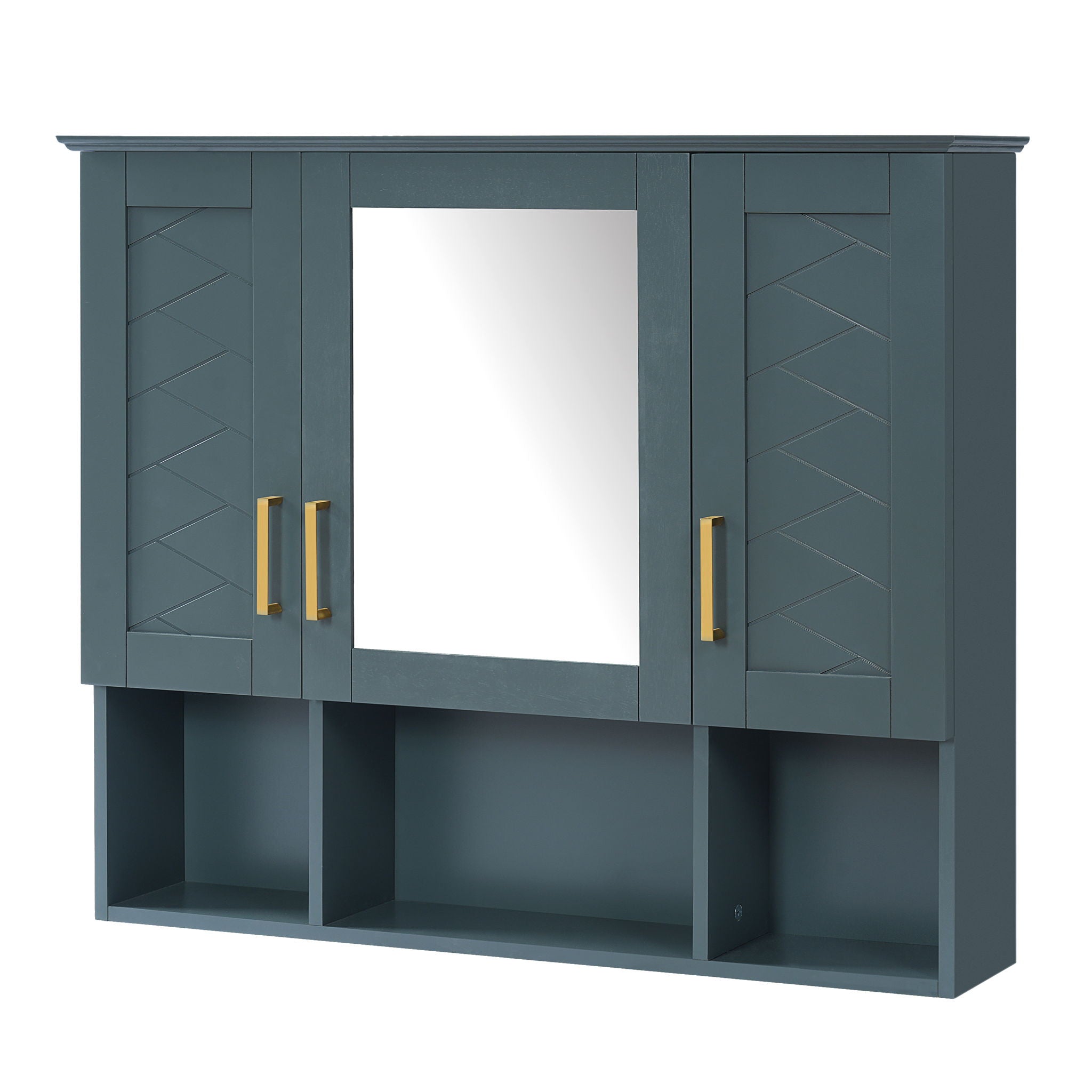 Modern Wall Mounted Medicine Cabinet With Adjustable Shelves, Soft Close Doors, High Define Mirror - HearthHub