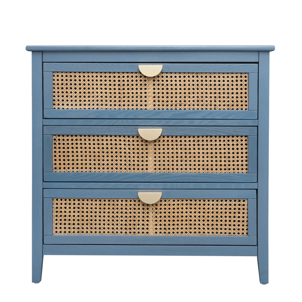 3 Drawer Cabinet, Natural Rattan, American Furniture - HearthHub