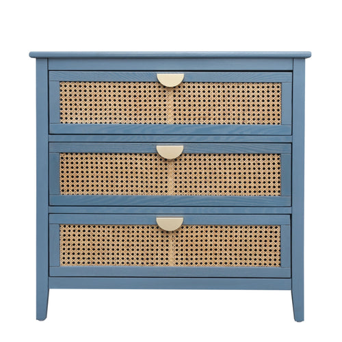 3 Drawer Cabinet, Natural Rattan, American Furniture - HearthHub