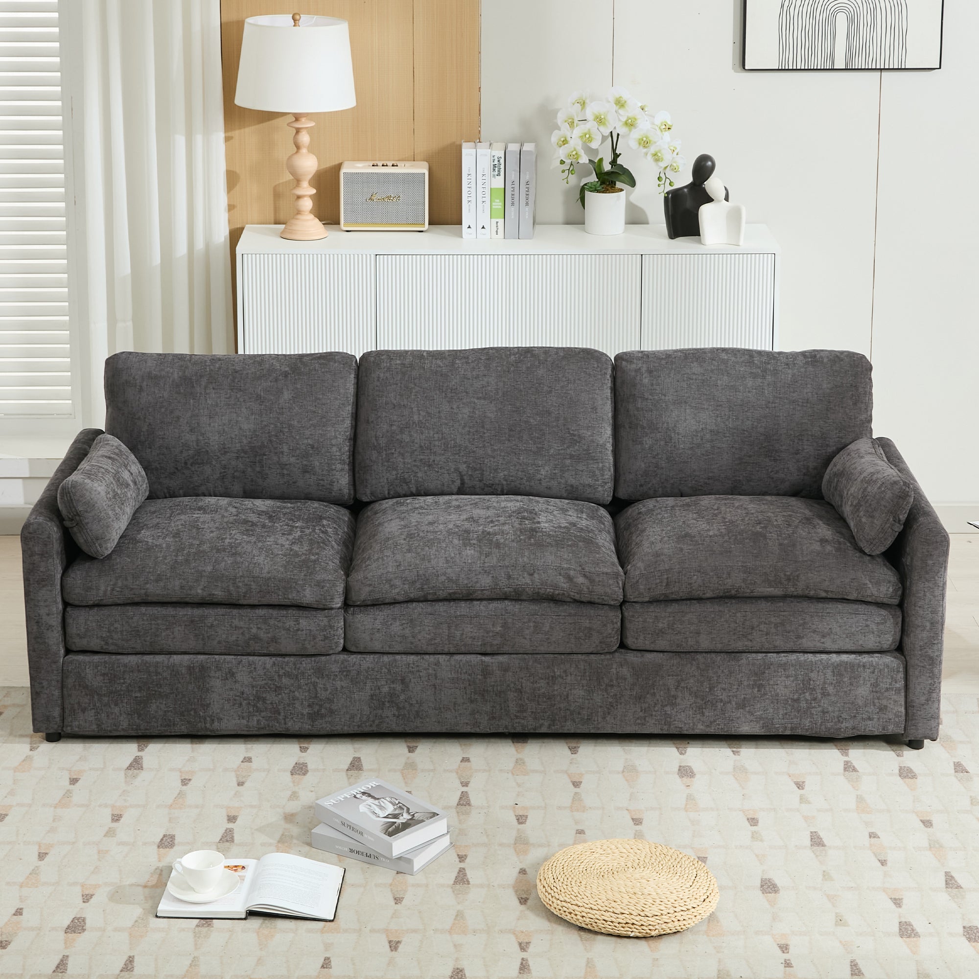 Cozy Upholstered Oversized 3-Seater Cloud Sofa