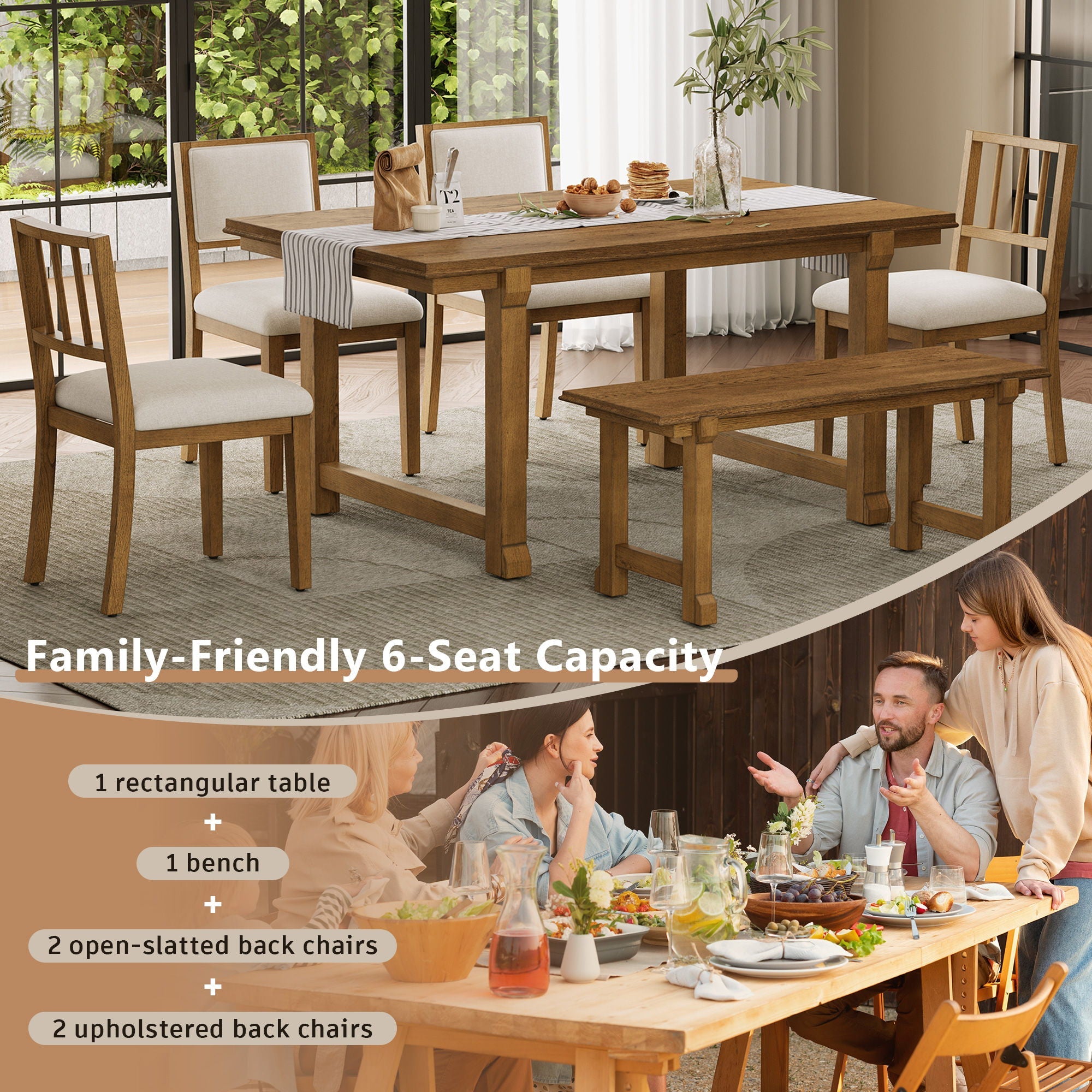 6 Piece Kitchen & Dining Room Furniture - HearthHub