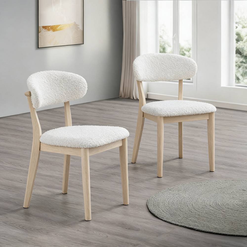 ACTU Scandinavian Dining Table Set with Upholstered Chairs for Small Spaces (Seats 4–6) - HearthHub