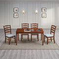 ACTU Farmhouse Dining Table Set with Upholstered Chairs for 4–6 - HearthHub