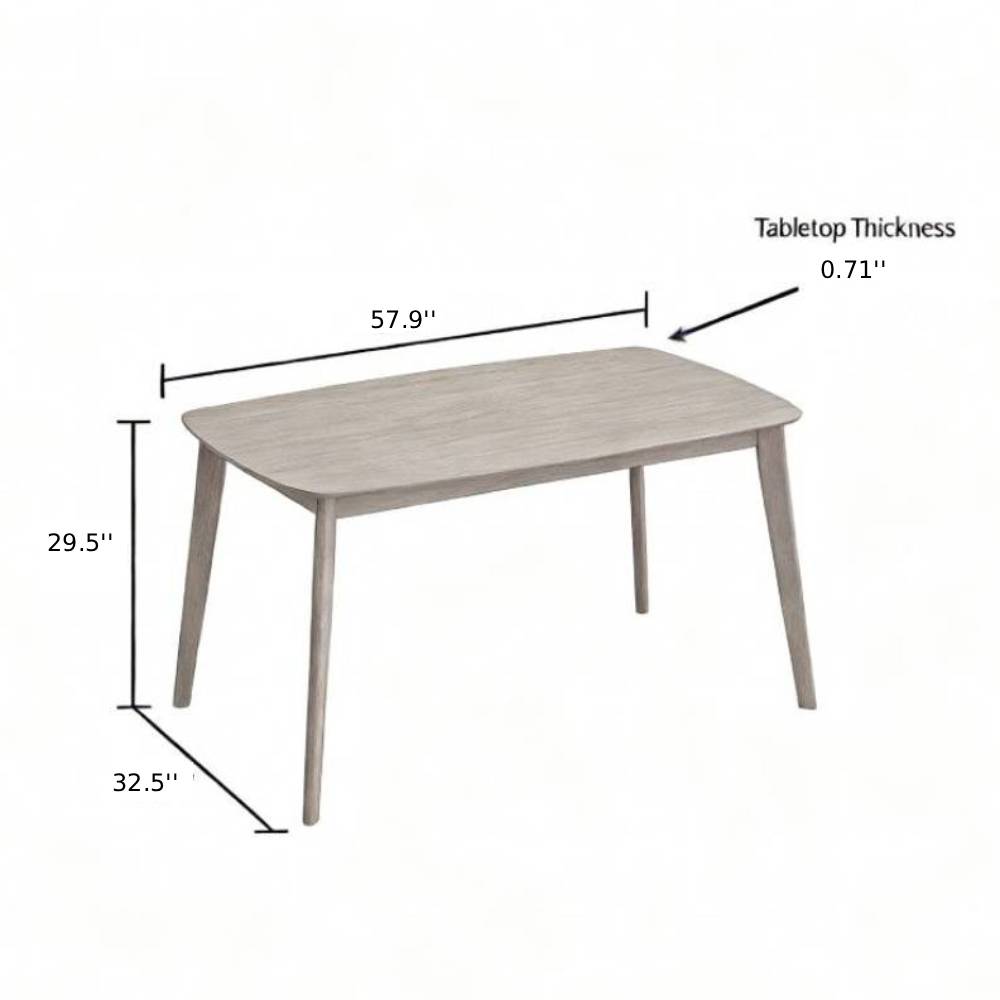 ACTU Scandinavian Dining Table Set with Upholstered Chairs for Small Spaces (Seats 4–6) - HearthHub