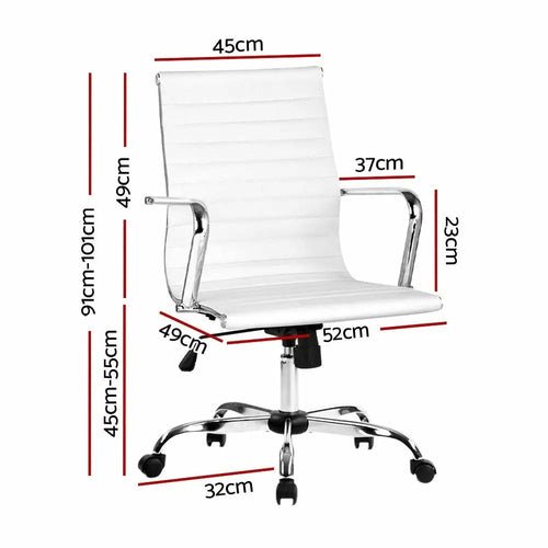Artiss Gaming Office Chair Computer Desk Chairs Home Work Study White - HearthHub