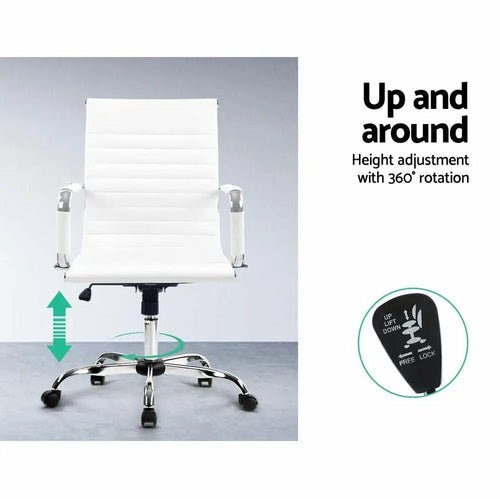 Artiss Gaming Office Chair Computer Desk Chairs Home Work Study White - HearthHub