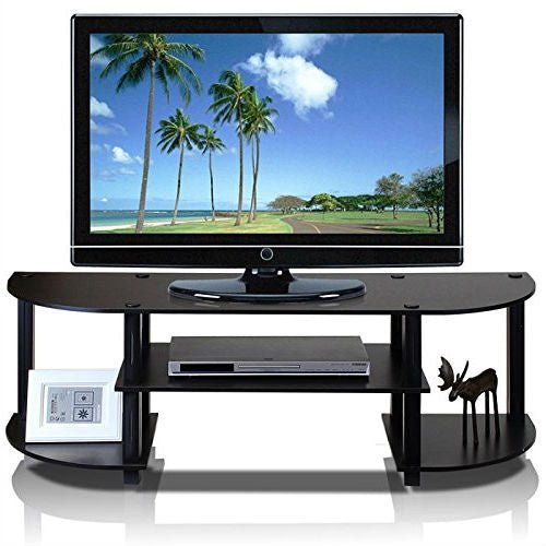 Espresso & Black TV Stand Entertainment Center - Fits up to 42 - inch TV - HearthHub