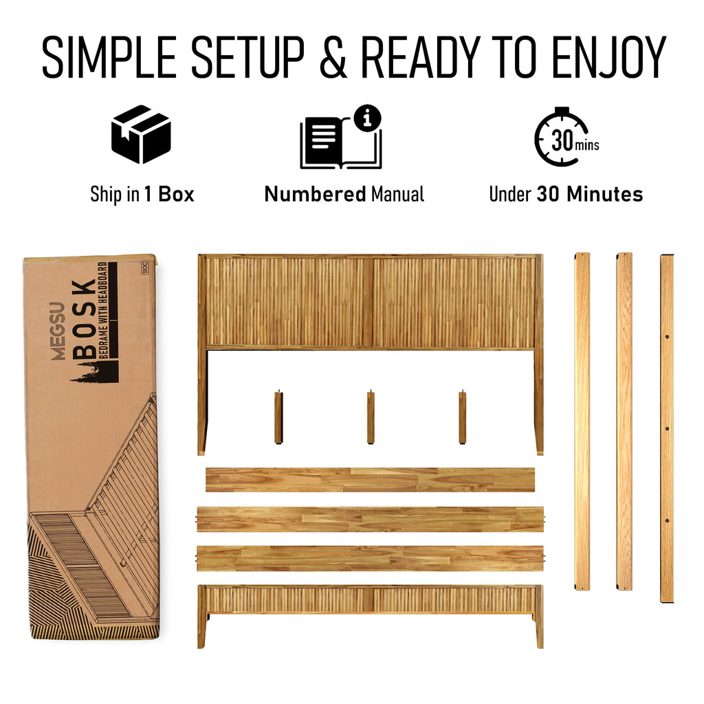 Bosk Solid Wood Bed Frame - HearthHub