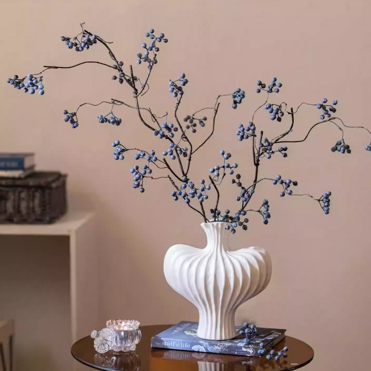 Zen Style Blue Berry Stem 37.5" Tall - HearthHub