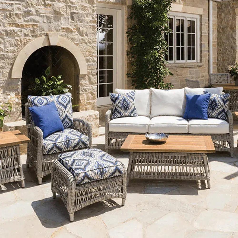 Mackinac Outdoor Furniture Sofa Set Chair & Tables - HearthHub