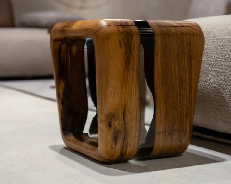 Resin Side Magazine Table Stool - Stylish Modern Wooden Furniture - HearthHub