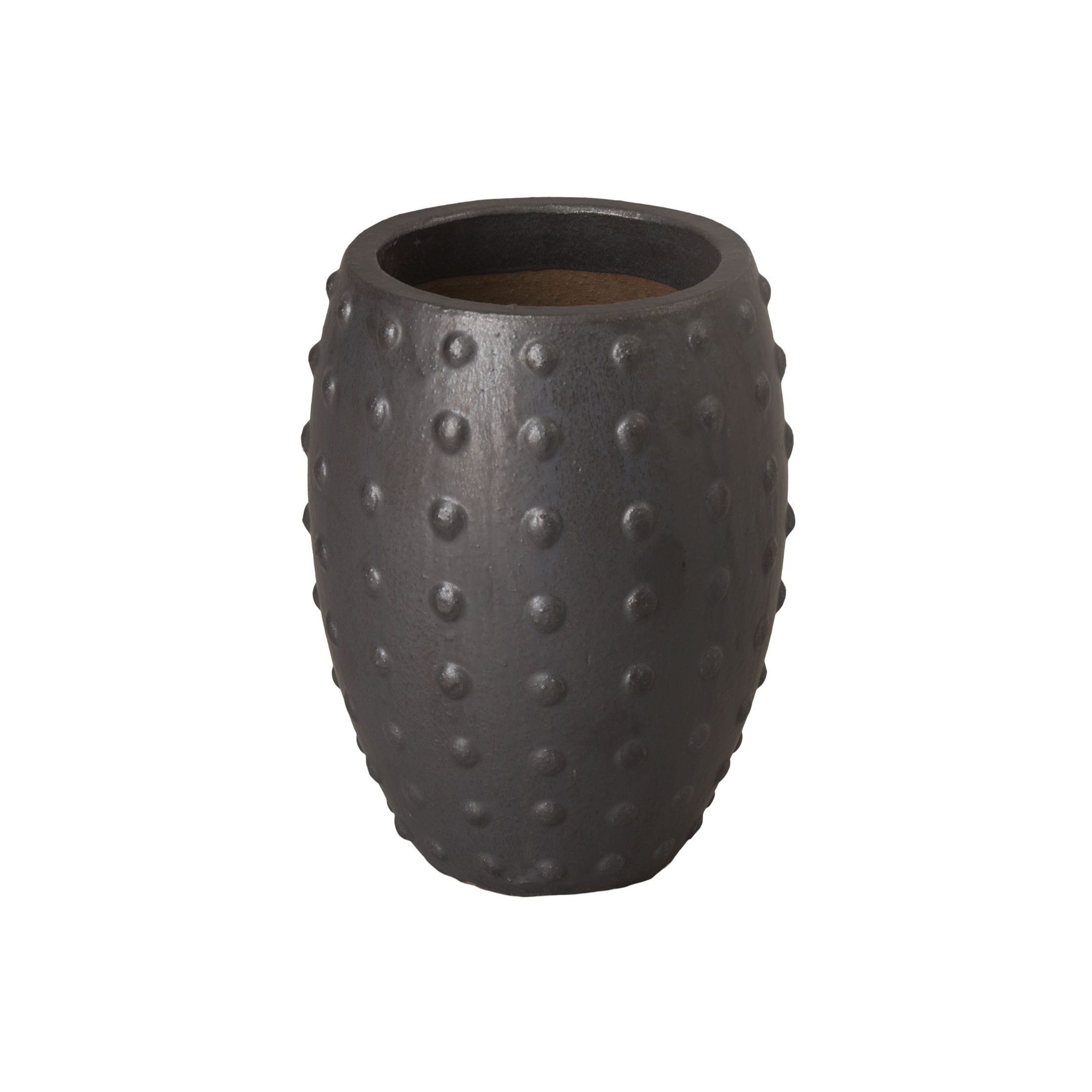 Round Studded Handcrafted Ceramic Outdoor Planter - HearthHub