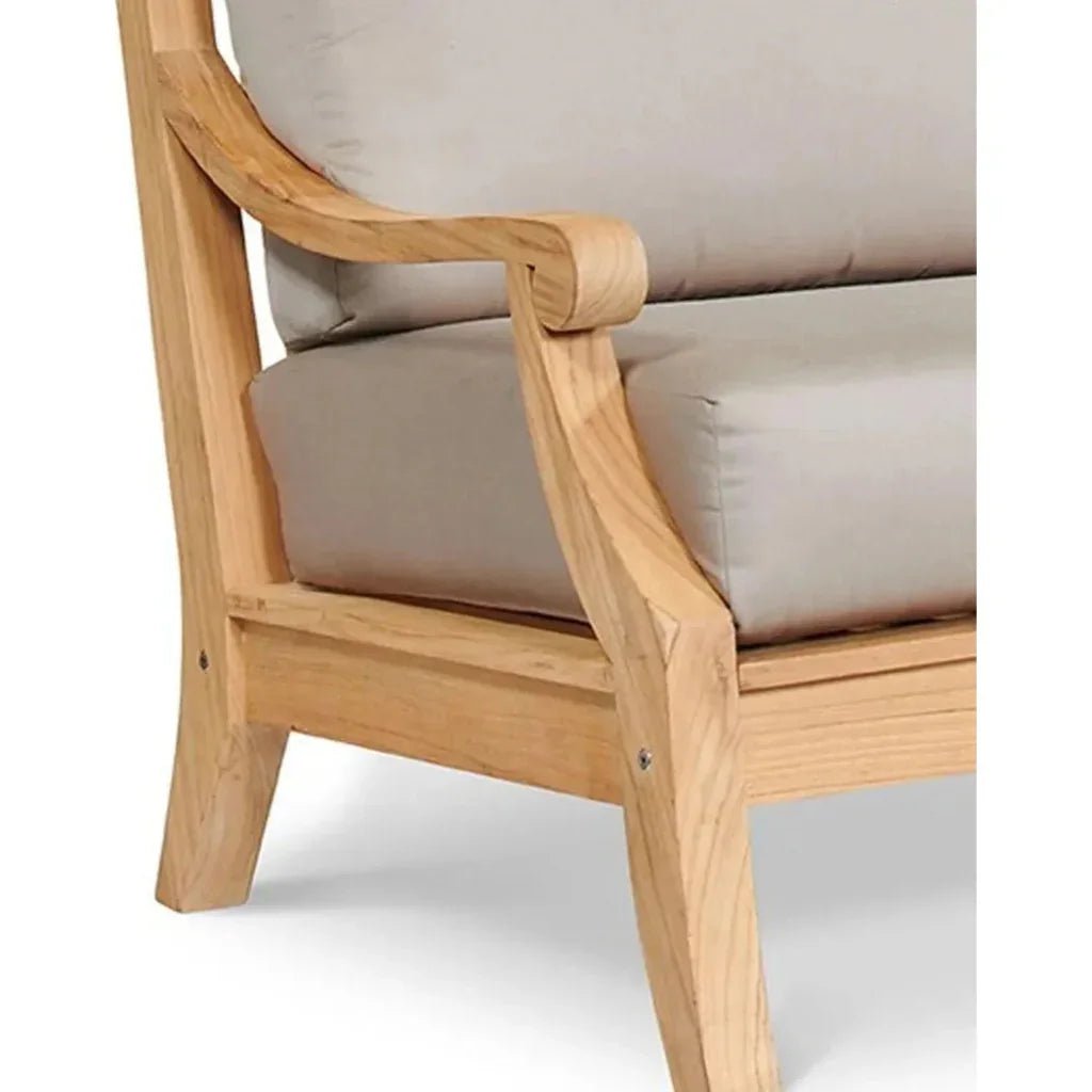 Sonoma Teak Deep Outdoor Couch with Sunbrella Cushions - HearthHub