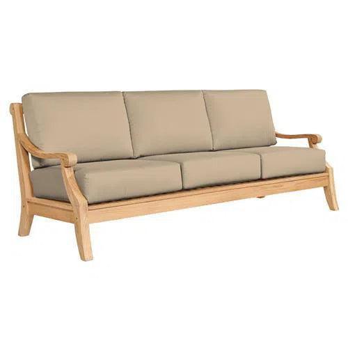 Sonoma Teak Deep Outdoor Couch with Sunbrella Cushions - HearthHub