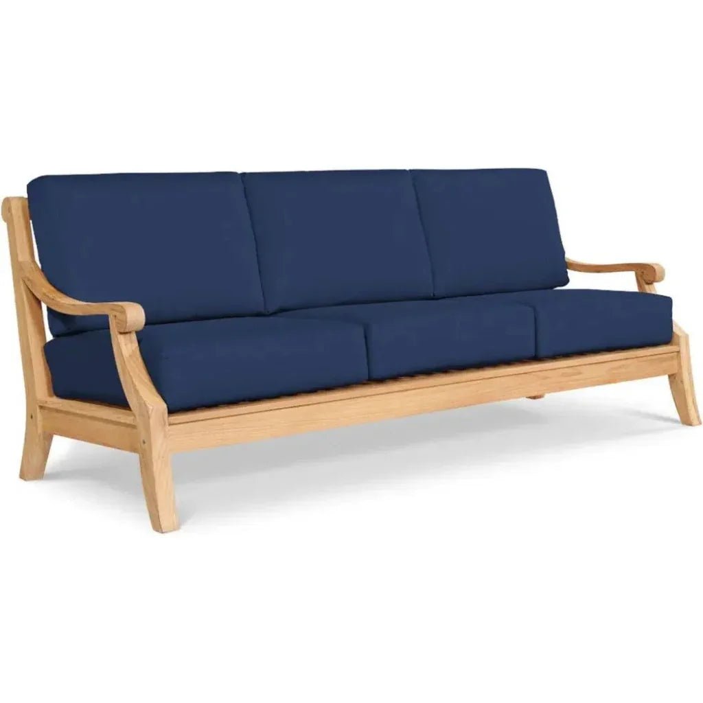 Sonoma Teak Deep Outdoor Couch with Sunbrella Cushions - HearthHub