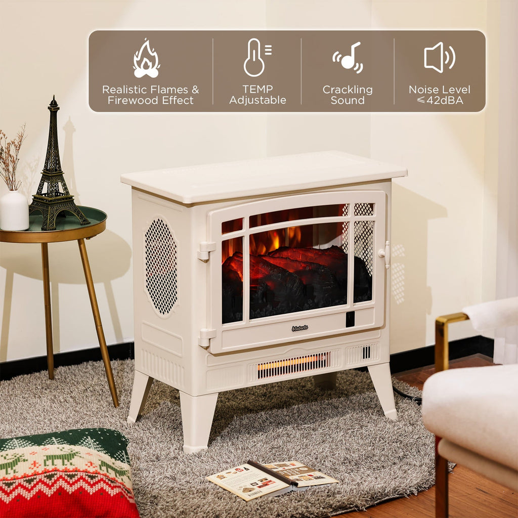 Suburbs TS25 Smart Electric Fireplace Stove Heater, WiFi Enabled - HearthHub