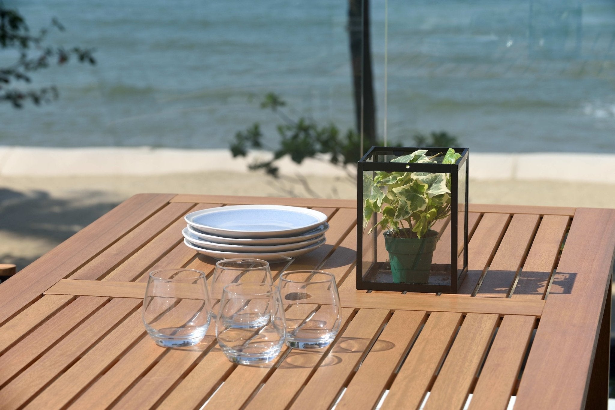 Orlando Wood Table and Manhattan Black Dining Set - HearthHub