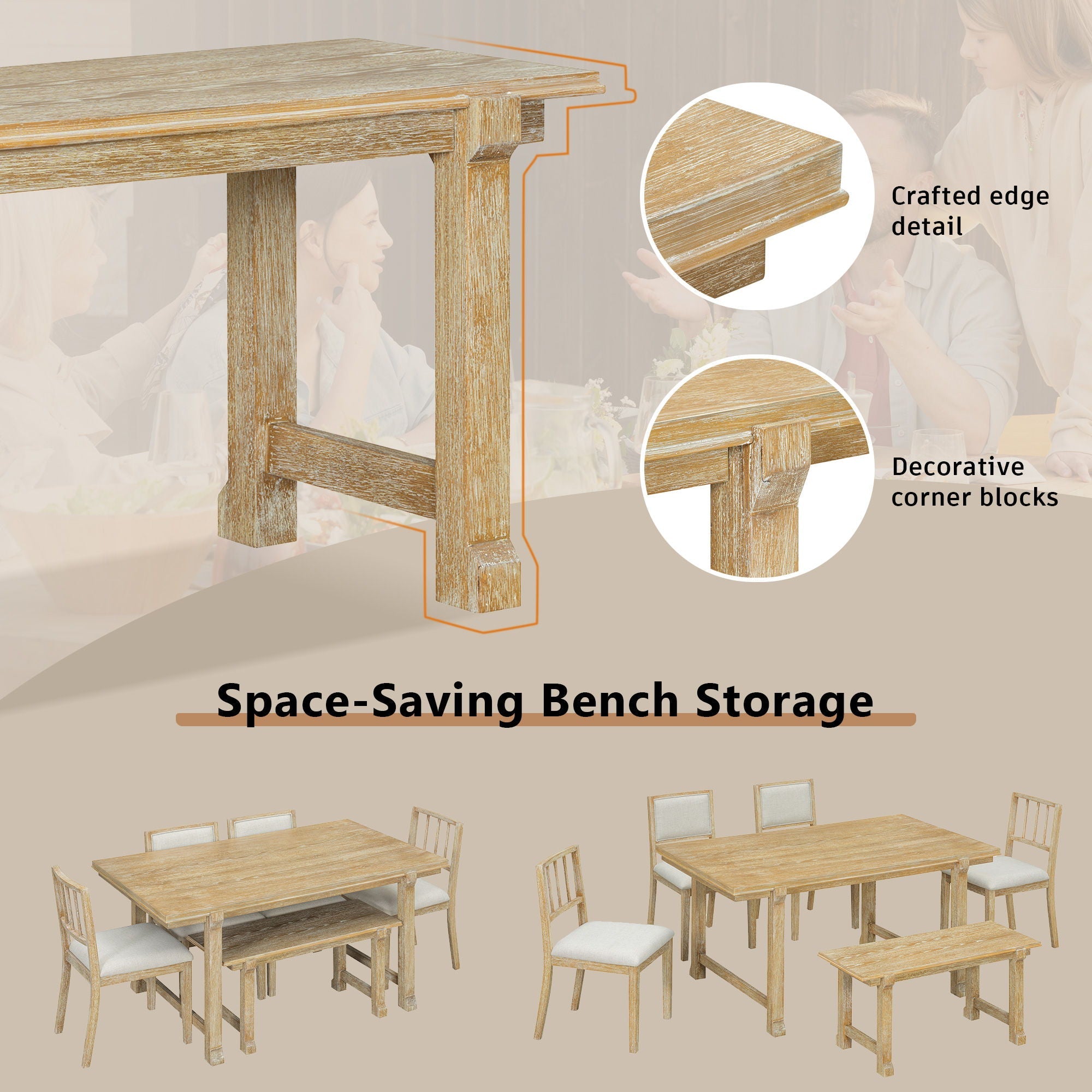 6 Piece Kitchen & Dining Room Furniture - HearthHub