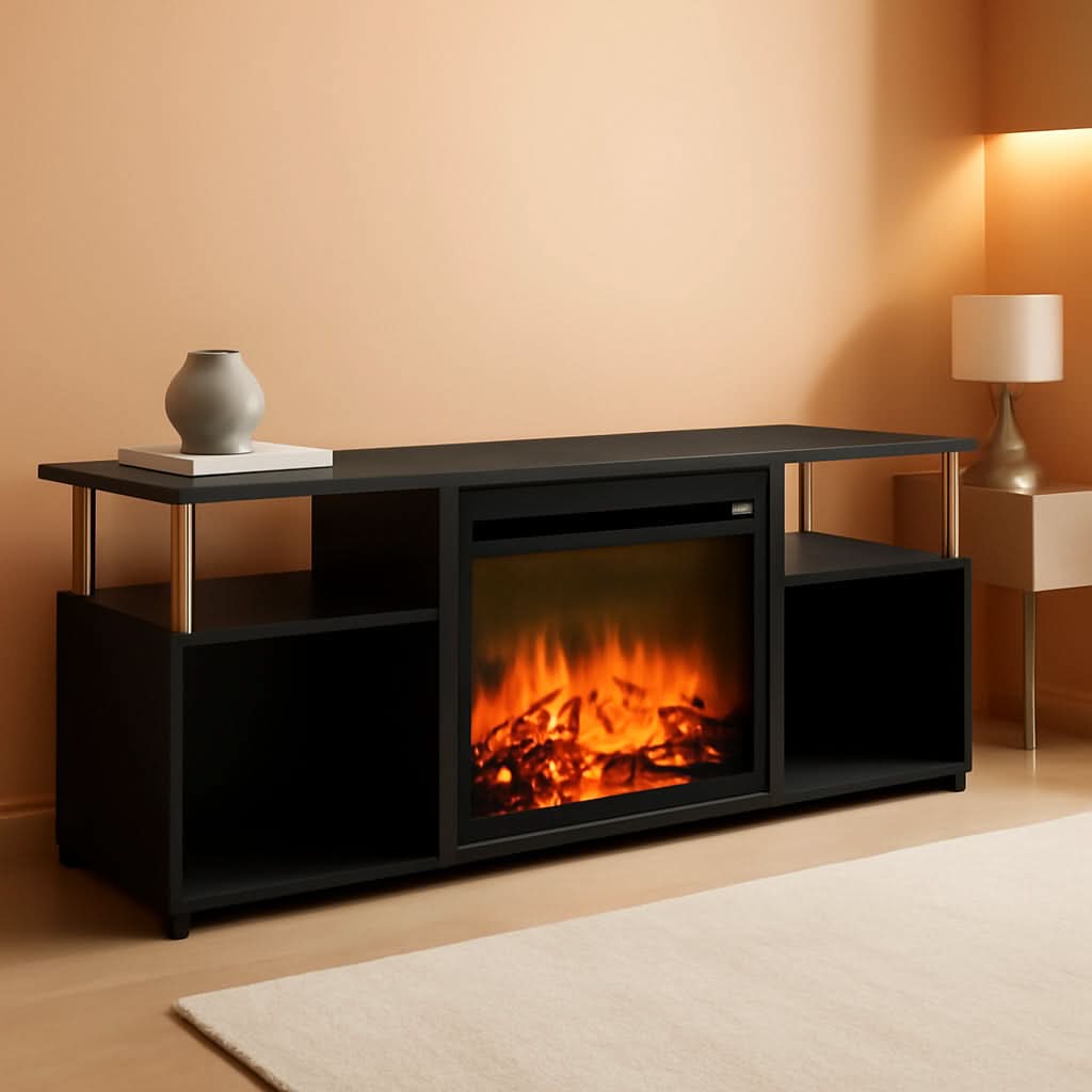 Entertainment Center With Electric Fireplace For 70 Inch TV - HearthHub
