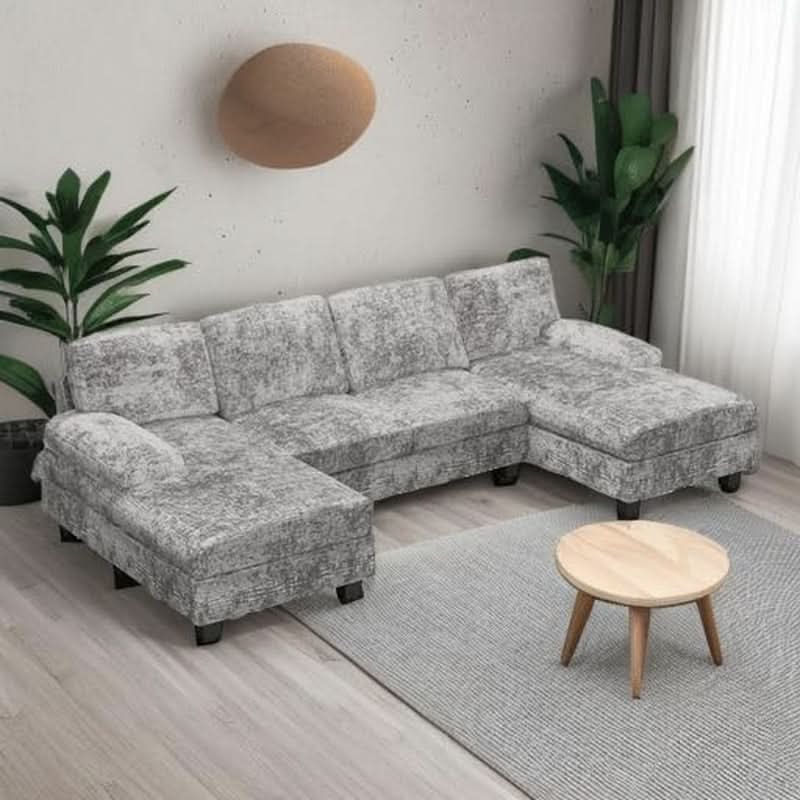 2 Piece Fabric Sectional Sofa With Reversible Chaise - HearthHub