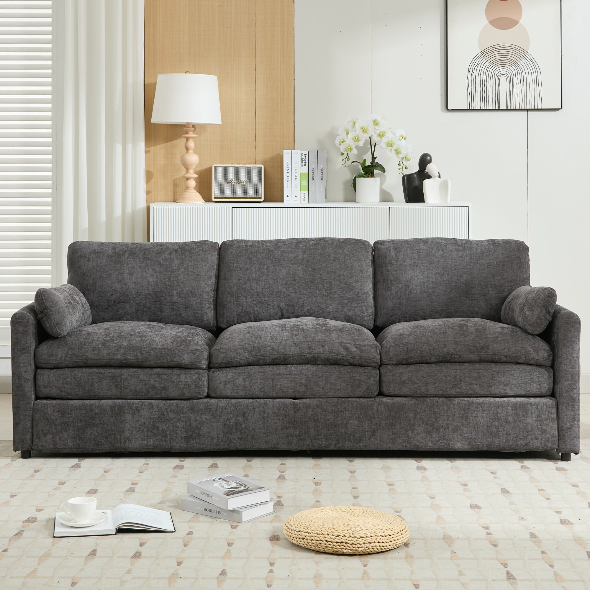 Cozy Upholstered Oversized 3-Seater Cloud Sofa