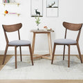 Set of 2 Dining Chairs Upholstered Curved Back Side - HearthHub