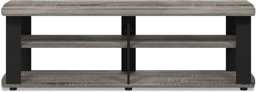 Nelly Entertainment Center TV Stand 43 Inch Wide Grey Black - HearthHub