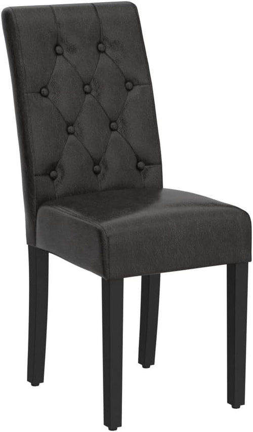 Faux Leather Dining Chairs, Button Tufted Dining Room Chairs with - HearthHub