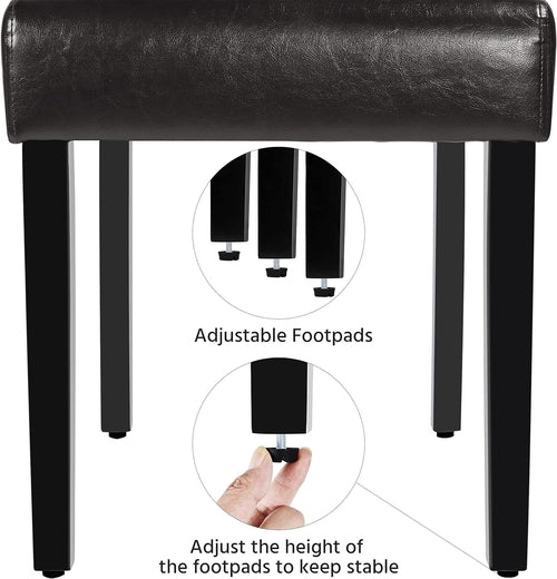 Faux Leather Dining Chairs, Button Tufted Dining Room Chairs with - HearthHub
