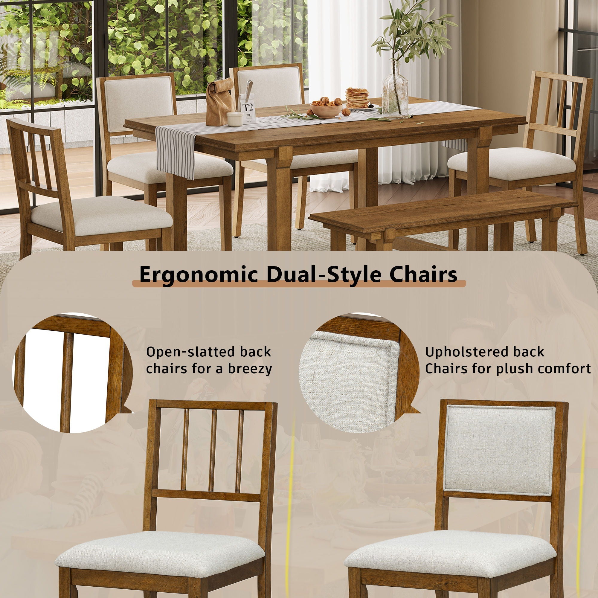 6 Piece Kitchen & Dining Room Furniture - HearthHub