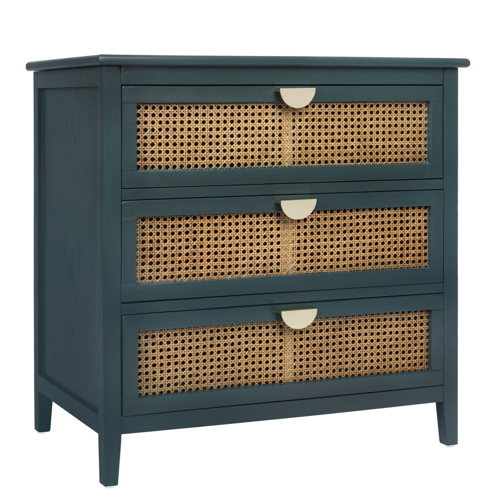 3 Drawer Cabinet, Natural Rattan, American Furniture - HearthHub