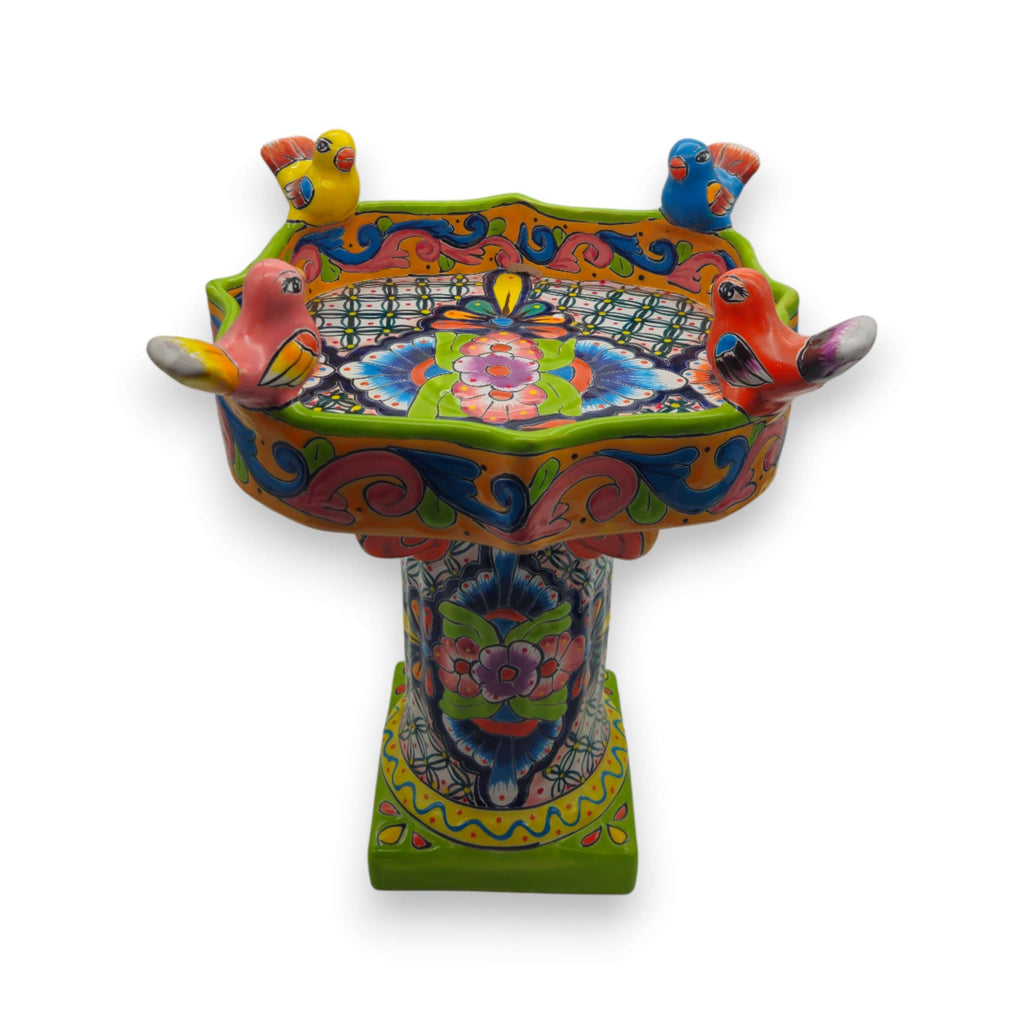 Hand-Painted Talavera Bird Bath