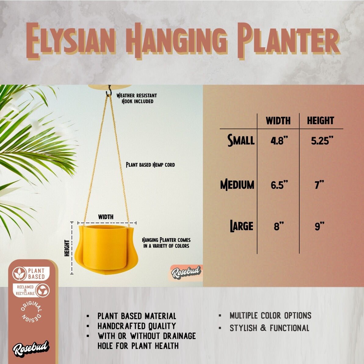 Hanging Planter - The Elysian - HearthHub