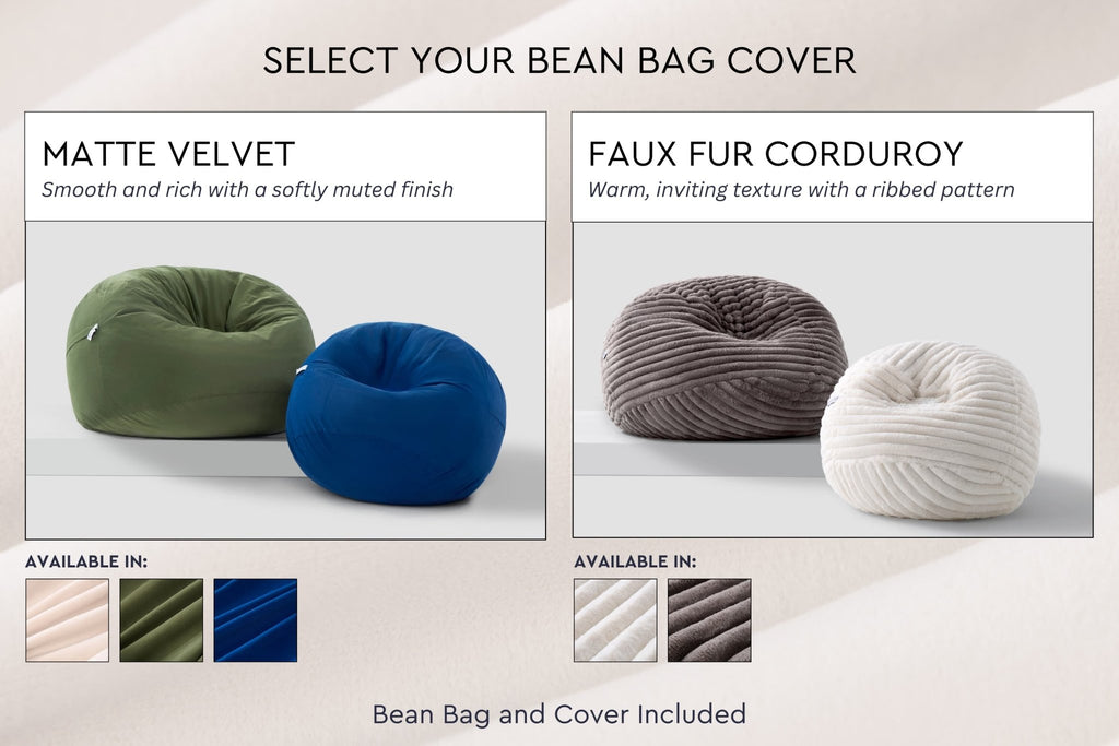 Classic Bean Bag Chair (Standard) - HearthHub