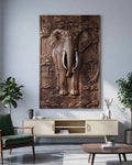 Majestic African Elephant 3D Relief Wood Wall Art - HearthHub