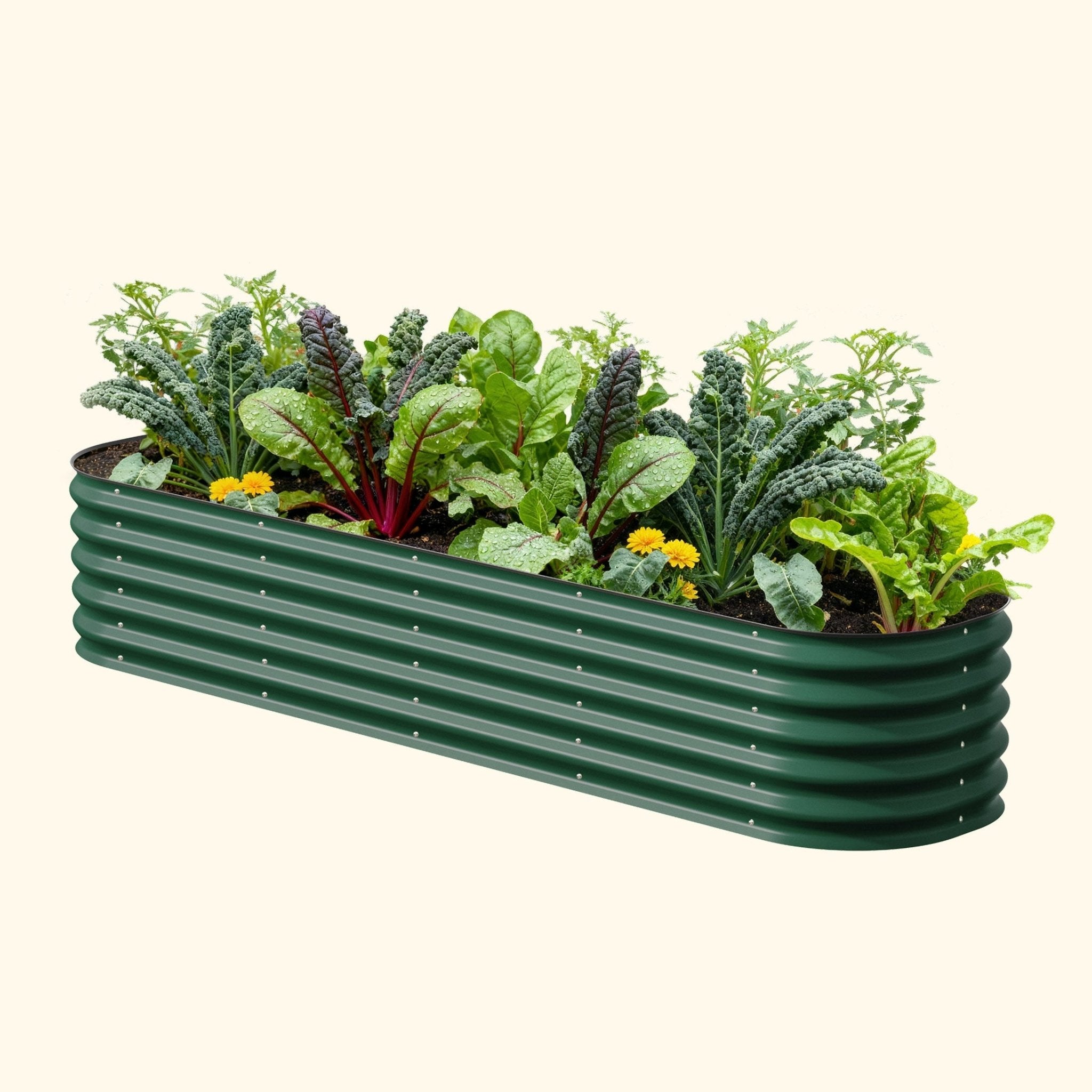 17" Tall 9 In 1 Large Modular Metal Raised Garden Bed Kit - HearthHub