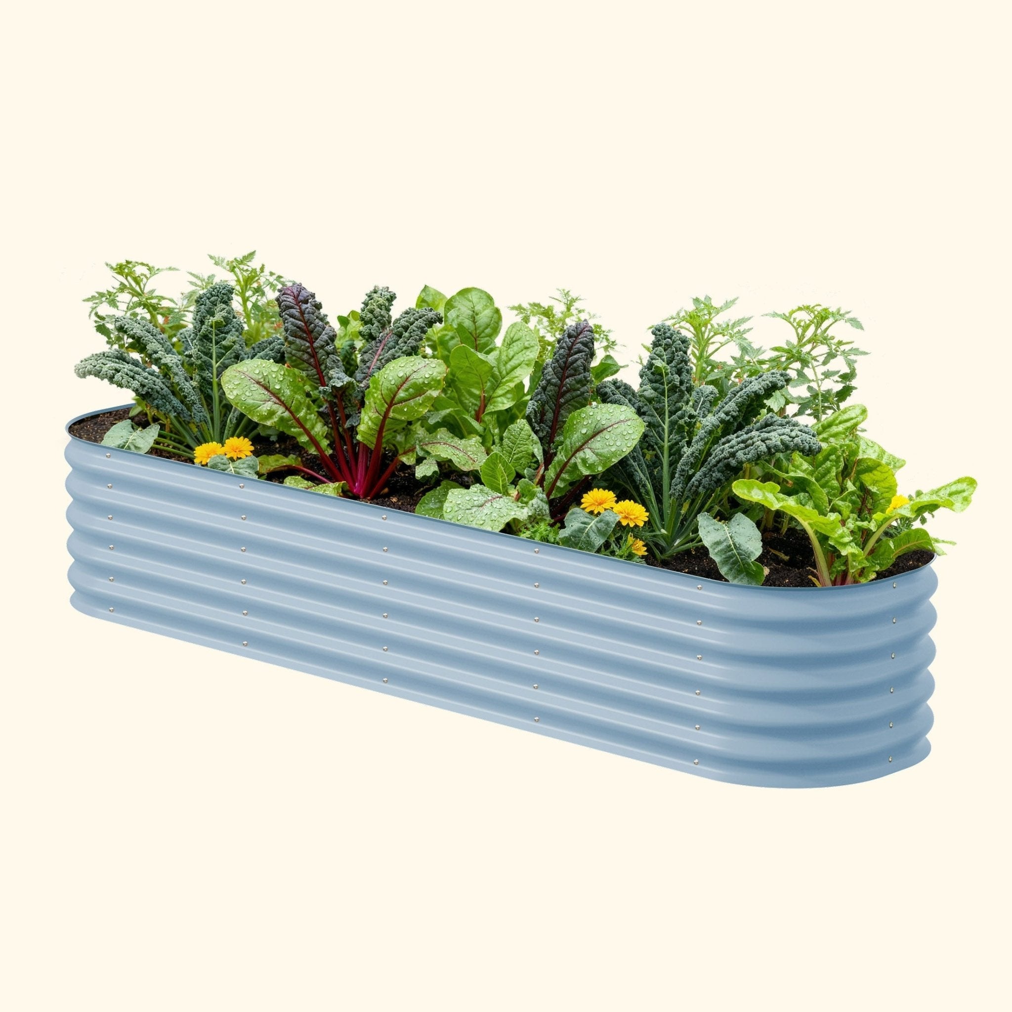 17" Tall 9 In 1 Large Modular Metal Raised Garden Bed Kit - HearthHub